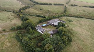 Aerial view of Driver Historical Farm site Exmoor National Park [upl. by Eirruc543]