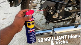 10 BRILLIANT Ideas amp Tricks to USE WD40 Spray in Bikes [upl. by Sima]