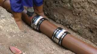 Broken Pipe Section Replacement using Flexseal Couplings [upl. by Tommy]