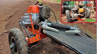 The guy built himself a very powerful twostroke scooter [upl. by Lashonde765]