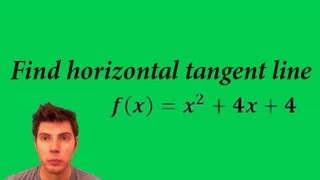 Find the Horizontal Tangent Line [upl. by Persse]