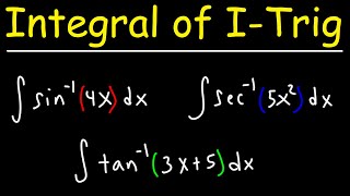 Indefinite Integral of Inverse Trig Functions  Calculus [upl. by Orola]