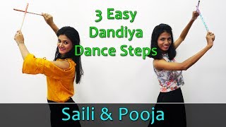 Dandiya Dance Steps Video  Learn 3 Easy Dandiya Steps For Beginners  Navaratri Dandiya Dance Songs [upl. by Prima]