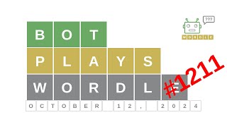 Oct 12 2024  Bot plays Wordle 1211  How to guess todays word Answer hints solution [upl. by Nicolais]