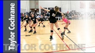 Taylor Cochrane Class of 2016  Recruiting Volleyball Game Highlights 392014 [upl. by Anelad]