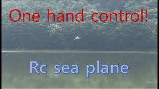 RC Plane OneHanded Control  Seaplane Landing and Flying at the Reservoir rc 수상비행기 저수지 비행 한손조종 [upl. by Tisha]