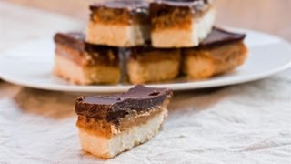 How to make Millionaires Shortbread Caramel and Chocolate Shortbread [upl. by Edelstein]