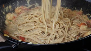 Spaghetti mit Garnelen und Cocktailtomaten [upl. by Alaj]