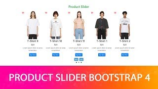 ECommerce Product Slider Using Bootstrap 4 [upl. by Tailor864]