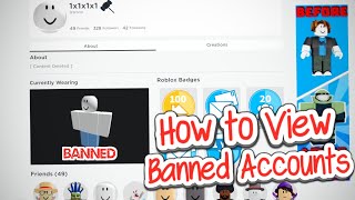 How to View BANNED Accounts on Roblox 2024 [upl. by Arhat]