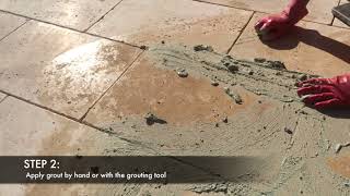 How To Grout Travertine Pavers [upl. by Bandeen608]