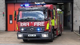 London Fire Brigade F321 Stoke Newington Pump Ladder turnout to an emergency incident [upl. by Nivert189]