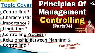 Controlling  Importance amp Process  Principles Of Management  Business Studies  BBA  MBA  BCom [upl. by Wohlen770]