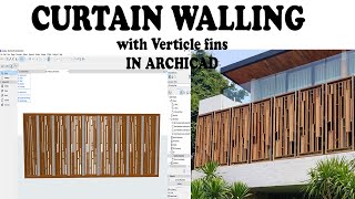 COMPLEX CURTAIN WALLING DESIGN in ArchiCAD [upl. by Oys]