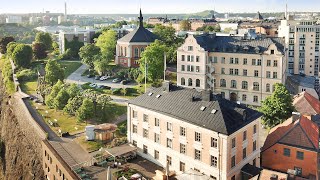 Ersta konferens amp hotell Ersta terrass och Erstaklippan från ovan [upl. by Thom438]