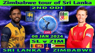 Sri Lanka vs Zimbabwe  SL vs ZIM  2nd ODI Match of Zimbabwe tour of Sri Lanka  Cricket Info Live [upl. by Lonne]