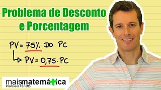 Questão 13 Problema de Desconto e Porcentagem [upl. by Ahsyekal]