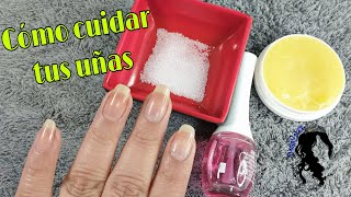 Como cuidar uñas de forma fácil y sencilla 4 pasos y logra tener uñas fuertes y largas en 10 días [upl. by Gerald]