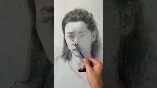 Master skill Do you like this sound fypdrawing asmrdrawing charcoaldrawing portraitdrawing [upl. by Ntsuj203]