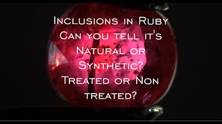 Inspecting Inclusions in Natural Ruby What do you Conclude Natural or Synthetic Treated or Not [upl. by Adnahsar]