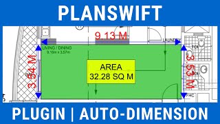 Planswift Plugins  Area with Dimensions  Auto Linear Dimension  Advanced Properties  Planswift 9 [upl. by Crotty]