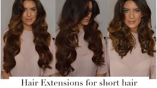 Curling Hair Extension with STRAIGHTENERS TRICK for SHORT hair with Beauty Works [upl. by Yentihw]