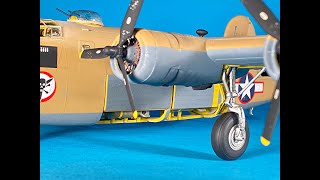 Monogram 148 scale B24D gun amp landing gear modifications [upl. by Anal]