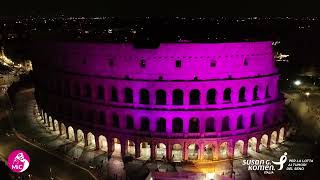 Komen Italia illumina il Colosseo di rosa [upl. by Anatnas]