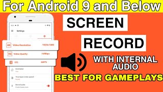 SCREEN RECORD WITH INTERNAL AUDIO ON ANDROID 9 AND BELOW [upl. by Gino]