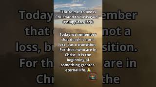 To Live Is Christ To Die Is Gain  Philippians 121  Short Bible Message [upl. by Meneau]