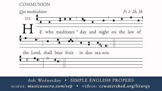 COMMUNION • Ash Wednesday • SIMPLE ENGLISH PROPERS [upl. by Mathilde]