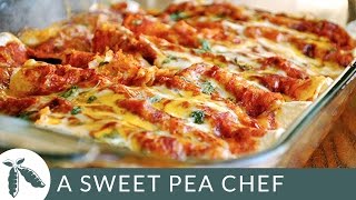 Shredded Chicken Enchiladas  A Sweet Pea Chef [upl. by Seuqramed641]