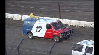 Perris Auto Speedway Demo Cross Main Event 17 Roof Cam 6124 [upl. by Myra]