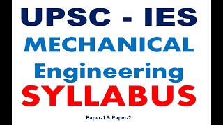 ies exam syllabus for mechanical engineering ies exam pattern ies mechanical syllabus strategy [upl. by Atinra155]