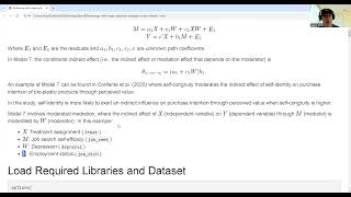 Performing a firststage moderated mediation analysis Model 7 [upl. by Siul]