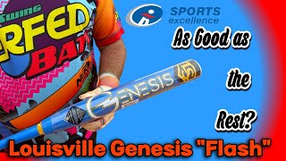 Hitting and Review  Louisville Slugger Genesis  Sports Excellence  Exclusive USSSA Softball Bat [upl. by Earezed]