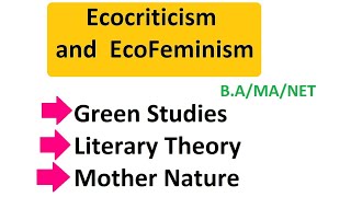 Ecocriticism and Ecofeminism  green cultural studies [upl. by Suoilenroc]