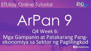 Mga Gampanin at Patakarang Pangekonomiya sa Sektor ng Paglilingkod  Grade 9 AP Quarter 4 Week 6 [upl. by Paine218]