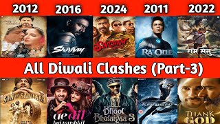 2011 To 2024 All Diwali Clashes Bollywood Movies Part 03।। Singham Again vs Bhool Bhoolaiyaa 3।। [upl. by Aiym495]