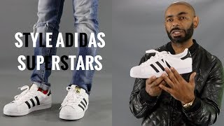 How To Style Adidas SuperstarsHow To Wear Adidas SuperstarsAdidas Superstars Review [upl. by Llehctim947]