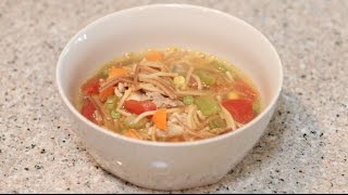 SOPA DE FIDEO CON POLLO  CocinandoConJuanita [upl. by Haiacim]