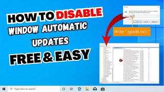 How to Disable Windows Automatic Updates on Windows 10 Permanently [upl. by Terrill]