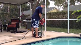 Drilling holes for pool safety fence [upl. by Mailand]