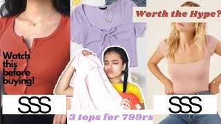 Street Style Store Haul 2021  SSS 3 tops for 799  Worth BuyingTry on First time Ruchita Lalwani [upl. by Vivi454]