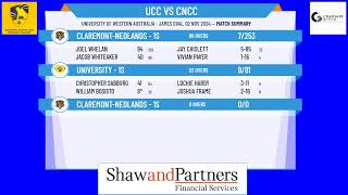 University  1s v ClaremontNedlands  1s Chatfield Group Livestream [upl. by Nosredneh]