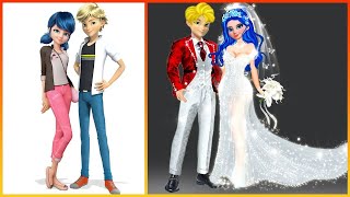 Miraculous  Ladybug amp Catnoir Get Married  GLOW UP Bride amp Groom fashion wow [upl. by Atsirtal]