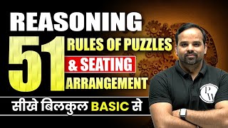 51 RULE OF PUZZLE AND SEATING ARRANGEMENT  SEATING ARRANGEMENT REASONING TRICKS  BY MODI SIR [upl. by Kryska]