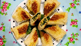 Bread rollsspinach corn bread rolls diet foodhealthy snack [upl. by Yrbua]