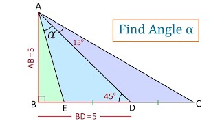 Can You Find Angle α Geometry Challenge [upl. by Wakerly]