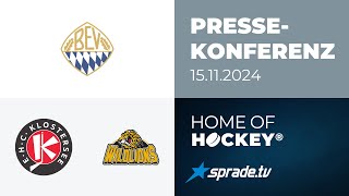 15112024  Pressekonferenz  EHC Klostersee vs ERSC Amberg [upl. by Garrott]